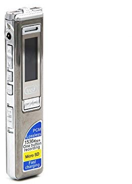 Trevi DR 437 Mini Registratore Digitale Vocale con Clip Posteriore in Metallo, Lettore Mp3 e WMA