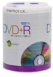 Memorex 16 x DVD+R (100 PK), 100 Stück DVD+R Tragetasche (32020034438)