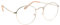 grinderPUNCH Retro runde Klarglasbrille Metallrahmen - Gold