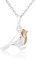 Gemma J Silver Robin Bird Pendant with rose gold detail (40-46cm Chain)