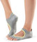 ToeSox Half Toe Bellarina Calcetines de Yoga, Unisex Adulto, Gris (Heather) / Verde (Lime), M