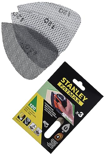 Stanley Fatmax STA39127-XJ Mesh Sanding Sheets for Black+Decker Mouse, 120G, Pack of 3