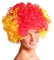 Alsino Curly Bunte XXL Afro Clown Lockenkopf Wig Perücken - für Fasching und Karneval, Spanien