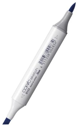 Copic Sketch Coloured Marker Pen - (BV-23) Grayish Lavender, For Art & Crafts, Colouring, Graphics, Highlighter, Design, Anime, Professional & Beginners, Art Supplies & Colouring Books