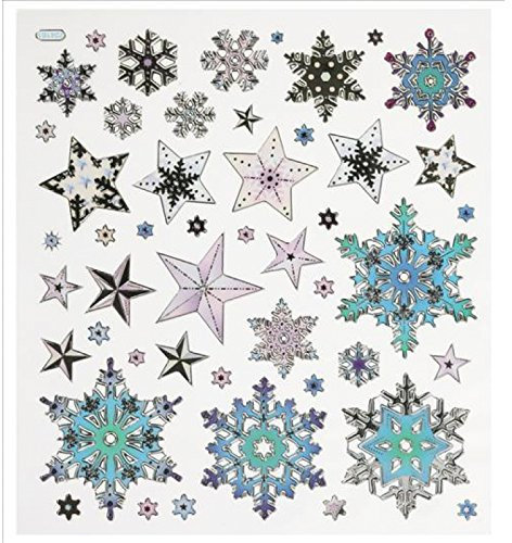Hobby Design Sticker * Sterne Eiskristalle Winter * Aufkleber