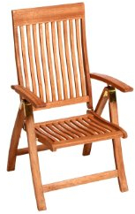 MERXX Klappsessel Comodoro aus Eukalyptus, 5-Fach verstellbare Rückenlehne, FSC Mix