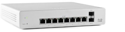 Meraki Cisco MS220-8P Géré L7 Gigabit Ethernet (10/100/1000) Argent Alimentation par Ethernet (PoE) Commutateur de réseau géré, L7, Gigabit Ethernet (10/100/1000), Alimentation Via Ethernet (PoE)
