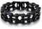 COOLSTEELANDBEYOND Top-Qualität Schwarz Herren-Armband Fahrradkette Motorradkette aus Edelstahl Hochglanz Poliert