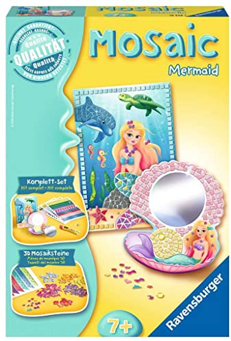Ravensburger 18348 Mosaic Midi Meerjungfrau, DIY für Kinder ab 7 Jahren