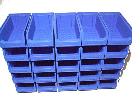 Sichtlagerboxen 240 Stück Stapelboxen blau Gr.2 Stapelbehälter Lagersichtbox Sichtlagerkästen Stapelkästen Sortierbox Kunststoffboxen Made in Germany Business