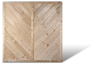 Massive Sichtschutz Zaunelemente im Maß 180 x 180 cm (Breite x Höhe) mit Profilbrett Design aus Kiefer/Fichte Holz, druckimprägniert Stuttgart Massiv
