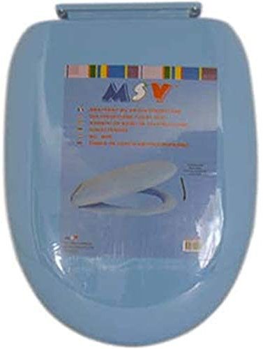 MSV WC-Sitz mit Soft Close in blau, Plastik, 30 x 20 x 15 cm