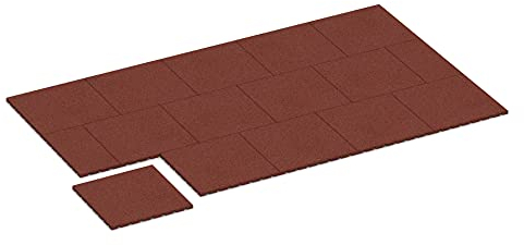 Allstores24 Fallschutzmatten Set 1m² Tina (Stärke 25mm), Granulatmatte, Fallschutzmatte, Bodenmatte, Sportmatte Farbe: Rot