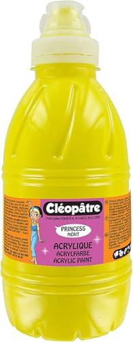 Cléopâtre - PAM1-8 - Peinture Acrylique Princess Merit - Jaune primaire - Flacon 500 ml