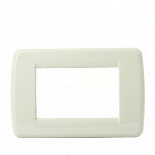 VIMAR 16763.04 IDEA Placca Rondò 3 moduli, tecnopolimero, dimensioni 12.3 x 8.2 x 0.98 cm, colore bianco
