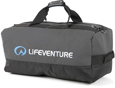 Lifeventure Seesack Expedition | 100 Liter, verstärktes Material mit abschließbaren Schwerlast-Reißverschlüssen, kompakt bei Nichtgebrauch, Grau