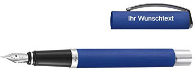 Online Füllhalter Modell Vision, Feder M, Farbe Blue (blau), in Geschenkbox, inkl. Laser-Gravur