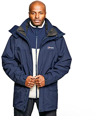 Berghaus Mens Cornice Iii Interactive Jacket, Durable, Breathable Rain Coat Gore-Tex Waterproof Shell, Dusk, XL EU