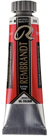 Rembrandt Oil Colour - Rouge de Cadmium foncé 306 - Tube de 15 ml - Pigments de qualité extra-fine - Très grande résistance à la lumière - Qualité artistique - Fabriqué aux Pays-Bas