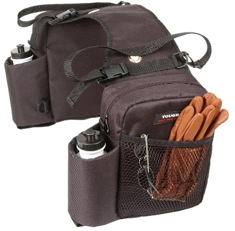 Tough 1 Nylon Water Bottle/Gear Carrier Saddle Bag, Black