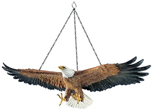 Design Toscano DB43027 Sculpture suspendue d'Aigle Vol de la liberté Multicolore 21,5 x 49,5 x 12 cm