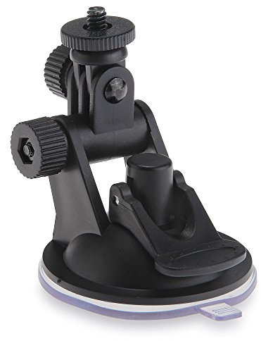 fitTek Soporte Ventosa Metal Plástico de Coche Negro para Gopro Hero