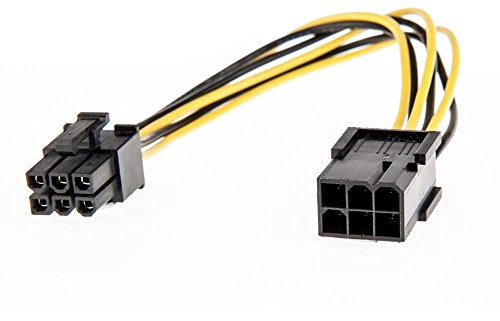 LINDY PCIe-Verlängerungskabel, 6-polige Buchse auf 6-polige Stecker, 0,2 Meter