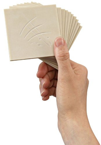 Essdee Druckteller, Fliese, 75 x 75 mm, Hellbraun/Beige