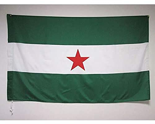 AZ FLAG Bandera de Andalucia ARBONAIDA 150x90cm para Palo - Bandera INDEPENDENTISTA ANDALUZA - NACIONALISMO Andaluz 90 x 150 cm
