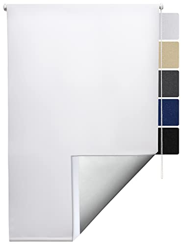 Sol Royal Thermorollo SolReflect T42 Verdunkelungsrollo 70x160 cm Rollo Weiß - Rollos für Fenster ohne Bohren mit Thermobeschichtung - Wärmeschutzrollo Thermo Rollo zum Klemmen, Klemmfix Rollo