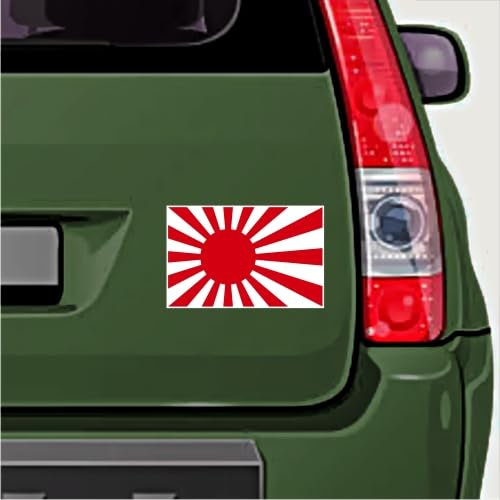 StickersWorld 2 Vinyl-Aufkleber, Motiv Japan / japanische Flagge mit aufgehender Sonne, 7,6 cm, Autoaufkleber