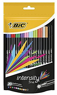 Bic Intensity Fineliner Pens Assorted [Pack of 20]