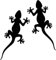 LightningSigns Auto-Aufkleber Motiv Geckos / Eidechsen, Schwarz, Vinyl, Natur, Glitzer, Tier, Wasserdicht, Outdoor, 2 Stück, Gecko, Aufkleber, Sticker