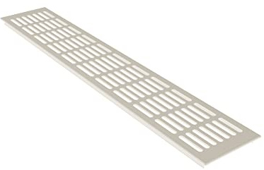 Aluminium Lüftungsgitter Stegblech Lüftung 100mm x 400mm Weiss pulverbeschichtet