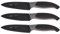 GRÄWE 3er Set Küchenmesser mit Klingenschutz, antibakteriell, Schwarz, Allzweckmesser, Rutschfester Griff, Antihaft-Beschichtung, mit Schutzhülle, Stoffetui, 19,5 cm Gesamtlänge, Spülmaschinengeeignet