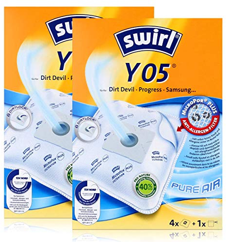 Original SWIRL Y05 Vacuum Cleaner Bags for Dirt Devil M 7011-3 Skuppy - 08 Beutel SWIRL Y05