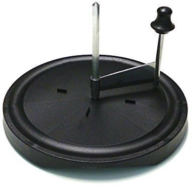 Girolle Schweizer Käsehobel Tradition für Tete de Moine Choco Roulette aus Rostfreiem Stahl mit Schwarzem Marmoriertem Sockel