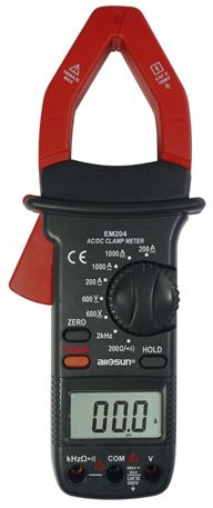 Allsun 530134365 Pinza Amperometrica Ac/Dc 1000A, Rosso