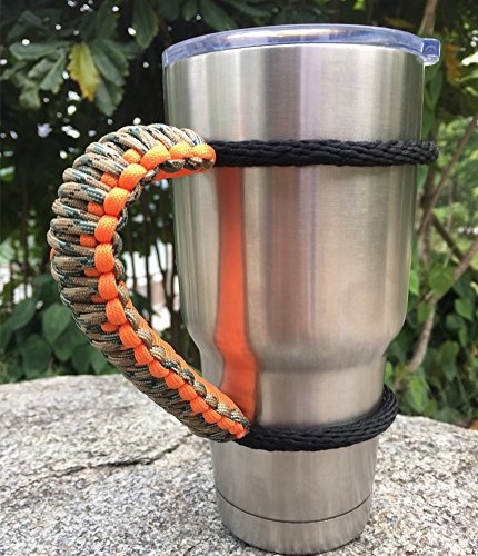 Hecho a mano mango de paracaídas para Yeti/Rtic/Ozark Trail Rambler 30 oz y 20 oz vaso.