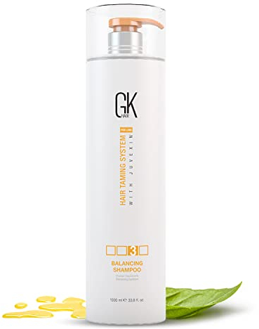 GK HAIR Global Keratin Balancing Shampoo (1000ml/33.8 Fl Oz) Per capelli grassi e colorati Pulizia profonda, ripristina i livelli di pH Ideale per capelli troppo trattati e stressati dall'ambiente