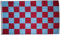Flaggenfritze Fahne/Flagge Karo Rot-Blau + gratis Sticker