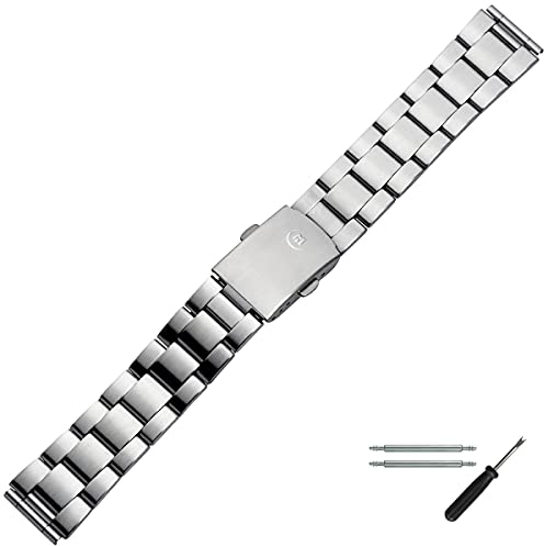 MARBURGER Uhrenarmband 18mm Edelstahl Silber - Werkzeug Montage Set 87102000020