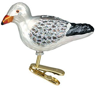 Old World Christmas Ornaments: Sea and Water Animals Glass Blown Ornaments for Christmas Tree, Sea Gull