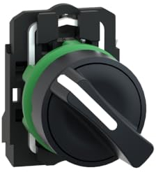 Schneider Electric Harmony XB5 Wahlschalter, Kunststoff, 2 Stellungen, 22mm, rastend, 1S, schwarz, Artikelnummer XB5AD21