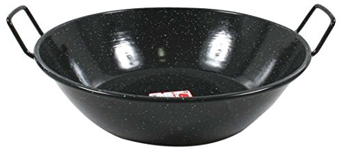 Esmaltaciones La Estrella Jaspeada - Paellera Honda bordoneada, 34 cm, 6,3 L