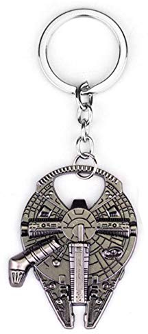 Star Wars Millennium Falcon Bottle Opener Keyring Bottle Opener Key Ring Key chain (Silver)