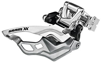 Sram XX Front Derailleur 10 Speed High Clamp Top Pull 34.9mm - Silver Black , 10 Speed