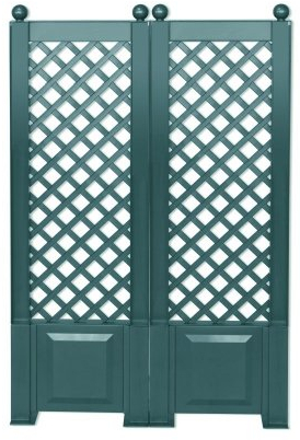 KHW 11205 Rank- und Sichtschutz-Spalier, 2-er Set 140 x 43 cm, grün