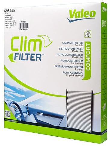 VALEO 698255 Filtro, Aria abitacolo ESSENTIAL, Filtro particelle (polline), Protezione contro il polline, la polvere e i batteri