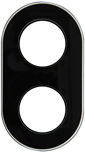 Schneider Electric WDE011427 Glasrahmen 2-fach Schalter und Steckdose, schwarz RENOVA, Unterputz
